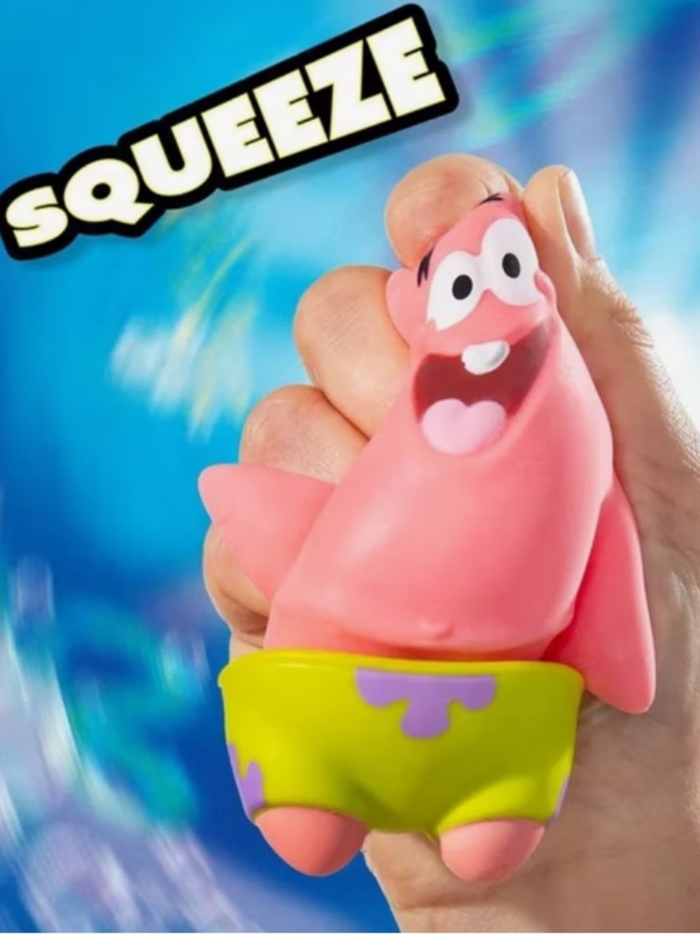 2pc LOT •STRETCH ARMSTRONG• SpongeBob SquarePants + Patrick Squish Toys >> NWT - Picture 13 of 14